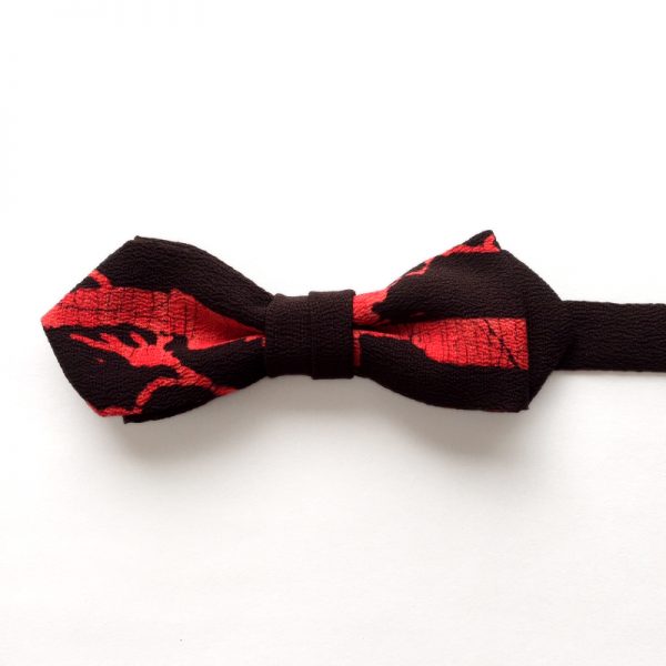 rouketsu-zome pattern. Chirimen bow tie