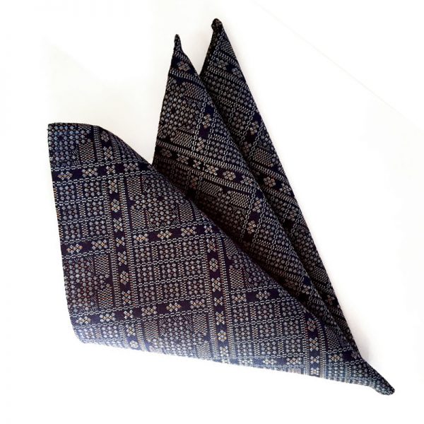 Koushi Pattern – Edo-Komon Silk pocket square