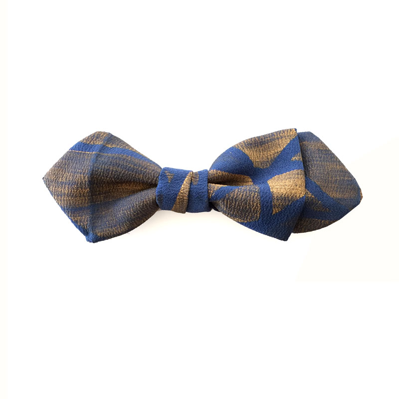 Vintage Japanese silk damask bow tie
