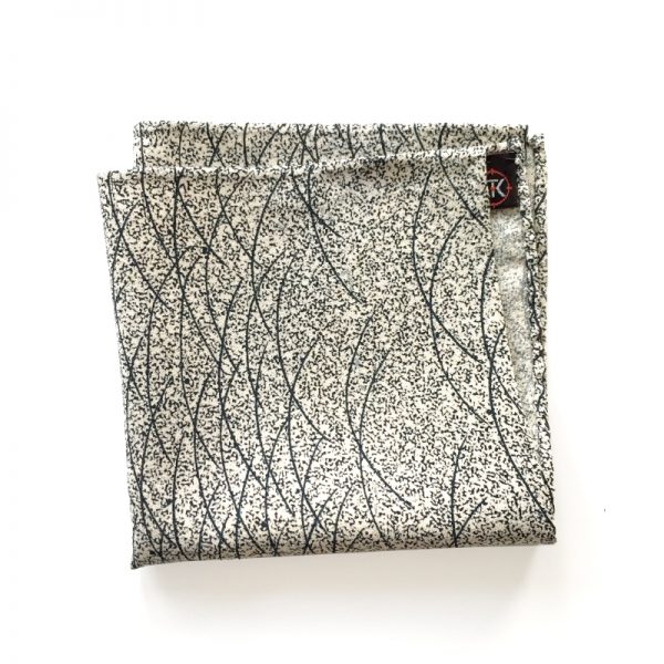 Winter Grass pattern silk pocket square