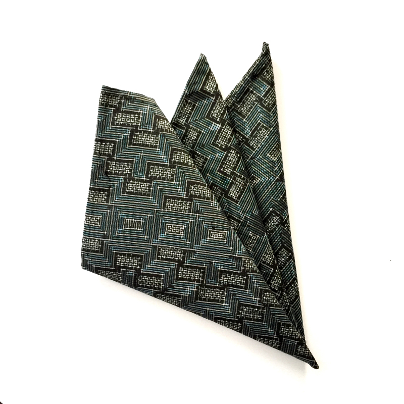 Oshima Tsumugi silk pocket square