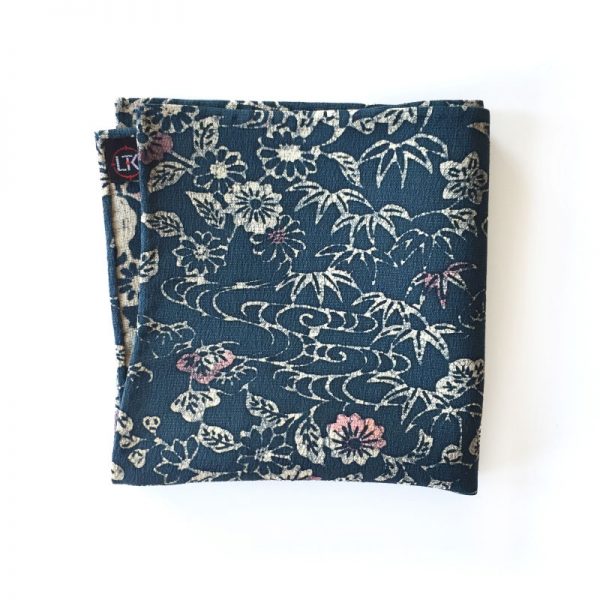 Vintage Japanese silk pocket square