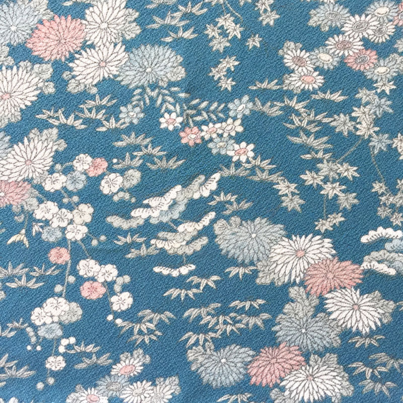Garden design pattern vintage Japanese silk
