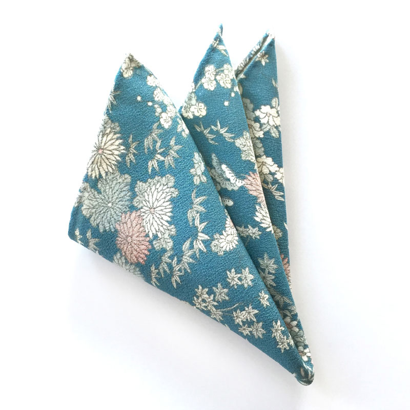 Japanese vintage silk pocket square